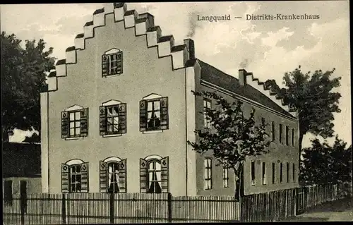 Künstler Ak Langquaid Niederbayern, Distriktskrankenhaus