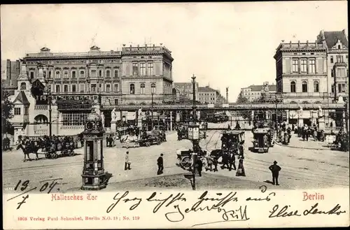 Ak Berlin Kreuzberg, Hallesches Tor