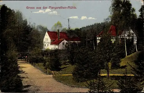 Ak Naußlitz Roßwein in Sachsen, Margarethenmühle