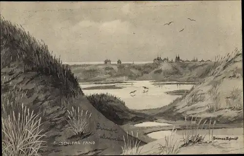 Künstler Ak Schmidt, Thomas, Fanø Fanö Dänemark, Panorama