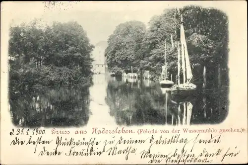 Ak Haderslev Hadersleben Dänemark, Föhrde, Blick von der Wassermühle