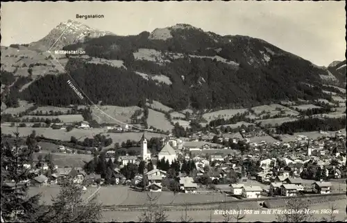 Ak Kitzbühel in Tirol, Gesamtansicht, Bergstation
