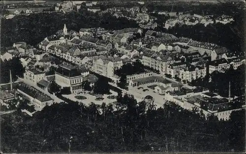 Ak Františkovy Lázně Franzensbad Reg. Karlsbad, Totalansicht der Ortschaft, Kurhaus