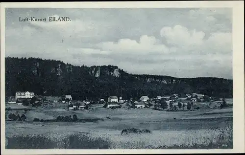 Ak Ostrov u Tisé Eiland Reg. Aussig, Panorama