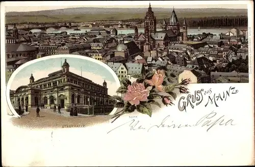 Litho Mainz am Rhein, Stadthalle, Panorama