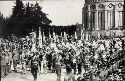 Ak Kelheim an der Donau Niederbayern, Befreiungshalle, Jahrhundertfeier 1913, Parade