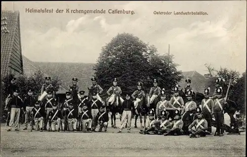 Ak Katlenburg Lindau, Heimatfest der Kirchengemeinde, Osteroder Landwehrbataillon