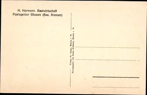 Ak Glissen Raddestorf Niedersachsen, Gastwirtschaft, Autobus