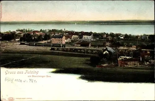 Ak Tutzing am Starnberger See Oberbayern, Panorama