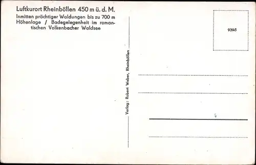 Ak Rheinböllen im Hunsrück, Durchblick zum Ort