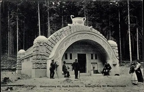 Ak Warmensteinach, Wasserleitung der Stadt Bayreuth