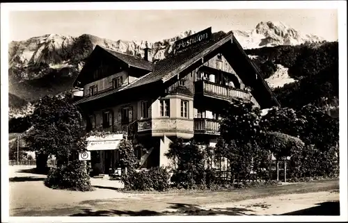 Ak Garmisch Partenkirchen in Oberbayern, Gasthof Postillon