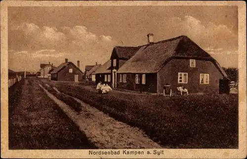 Ak Nordseebad Kampen auf Sylt, Häuseransicht
