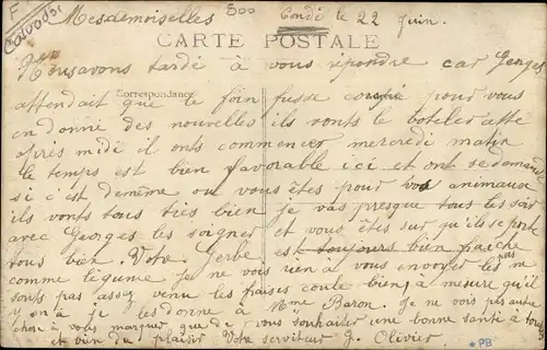 Foto Ak Condé sur Noireau Calvados, Mann und Frau mit einer Kutsche