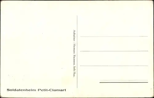 Ak Petit Clamart Hauts de Seine, Soldatenheim, Gartenpartie