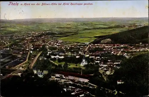Ak Thale im Harz, Gesamtansicht bei Hotel Rosstrappe