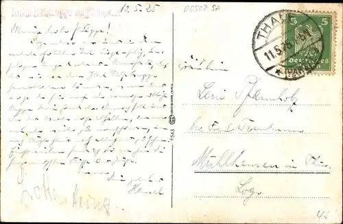 Ak Thale im Harz, Gesamtansicht bei Hotel Rosstrappe