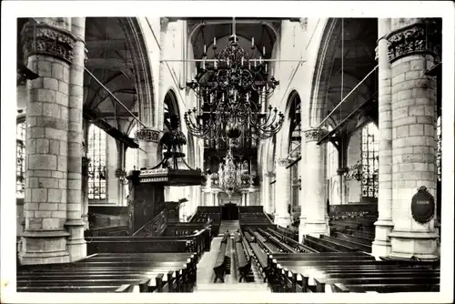 Ak Gouda Südholland Niederlande, Innere St. Janskerk