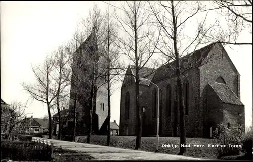 Ak Zeerijp Groningen Niederlande, Ned. Rev. Kirche