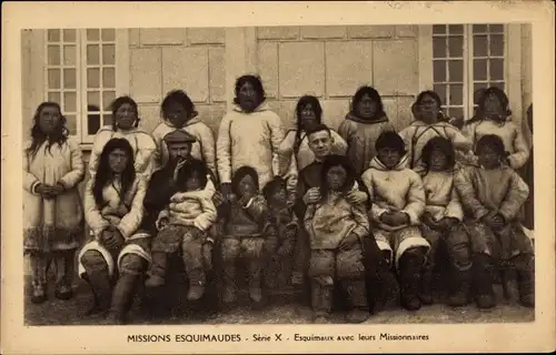 Ak Eskimomissionen, Missionsoblaten der Unbefleckten Empfängnis Maria, Eskimos, Missionare
