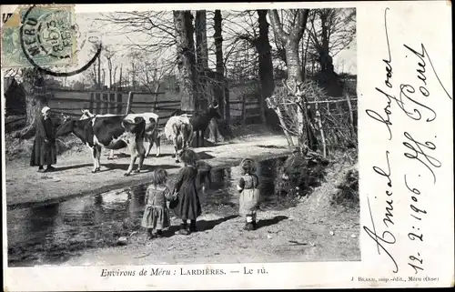 Ak Lardières Oise, Le Ru