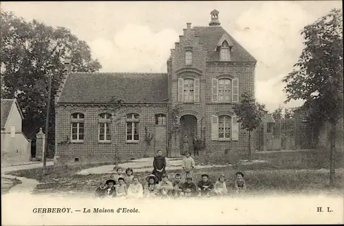 Ak Gerberoy-Oise, Schulhaus