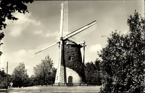 Ak Schoorl Nordholland Niederlande, Korenmolen