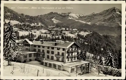 Ak Chesieres Kanton Waadt, Hotel du Chamossaire, vur sur Villars