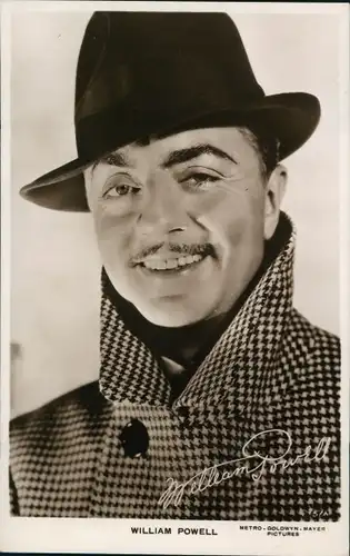 Ak Schauspieler William Powell, Portrait, Autogramm