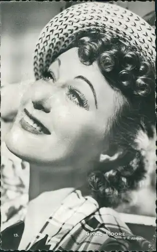 Ak Schauspielerin Grace Moore, Portrait, Hut