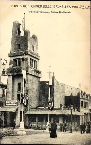 Ak Bruxelles Brüssel, Exposition Universelle 1910, Colonies Francaises, Afrique Occidentale