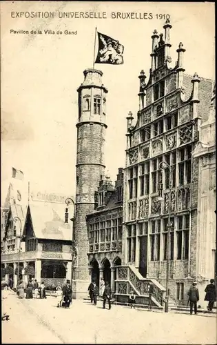 Ak Bruxelles Brüssel, Exposition 1910, Pavillon de la Villa de Gand