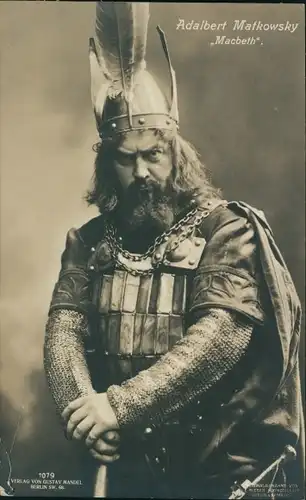 Ak Schauspieler Adalbert Matkowsky als Macbeth