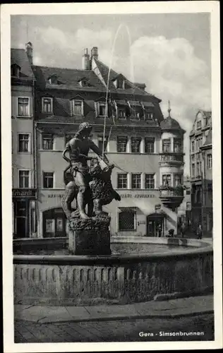 Ak Gera in Thüringen, Simsonbrunnen