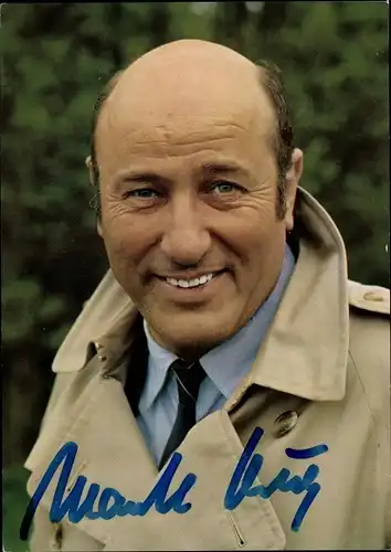 Ak Schauspieler Manfred Krug, Hauptkommissar Stoever, NDR Tatort, Portrait, Autogramm