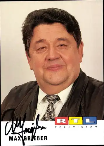 Ak Schauspieler Max Grießer, Portrait, Autogramm