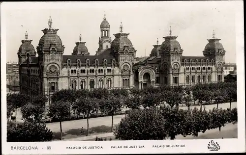 Ak Barcelona Katalonien Spanien, Justizpalast