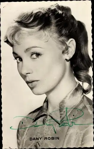 Ak Schauspielerin Dany Robin, Portrait, Autogramm