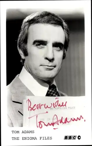 Ak Schauspieler Tom Adams, Portrait, Autogramm