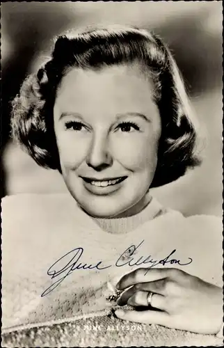 Ak Schauspielerin June Allyson, Portrait, Das schwache Geschlecht, Autogramm