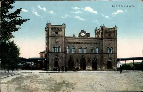 Ak Döbeln in Sachsen, Bahnhof