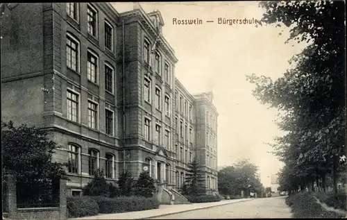 Ak Roßwein in Sachsen, Bürgerschule