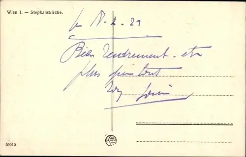 Ak Wien 1 Innere Stadt, Stephanskirche