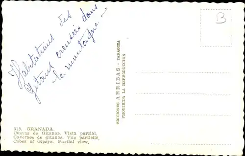 Ak Granada Andalusien Spanien, Cuevas de Gitanos, Vista parcial