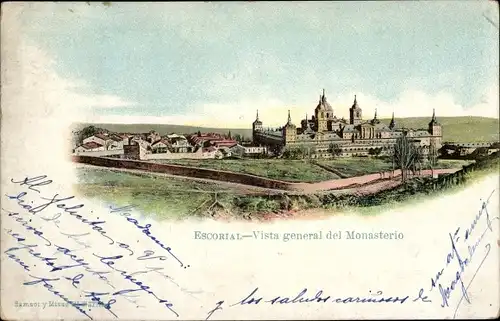 Ak San Lorenzo de El Escorial Madrid, Monasterio del Escorial