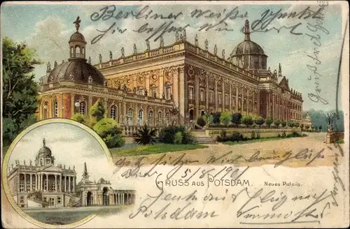 Litho Potsdam, Neues Palais, Communs