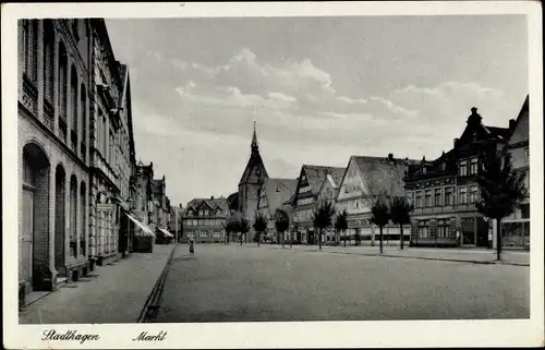 Ak Stadthagen in Niedersachsen, Markt