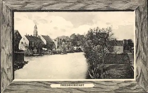 Passepartout Ak Friedrichstadt an der Eider Nordfriesland, Teilansicht