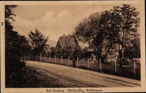 Ak Bad Harzburg am Harz, Waldsiedlung Wolfsklippen