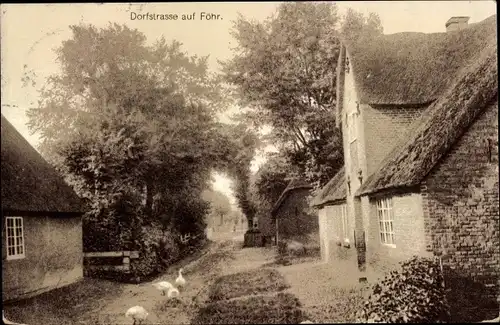 Ak Insel Föhr Nordfriesland, Dorfstraße